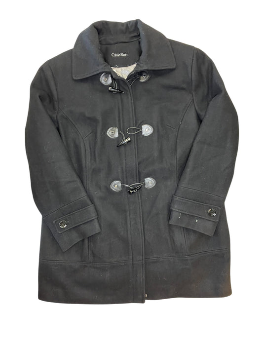 Coat Parka By Calvin Klein In Black, Size:L