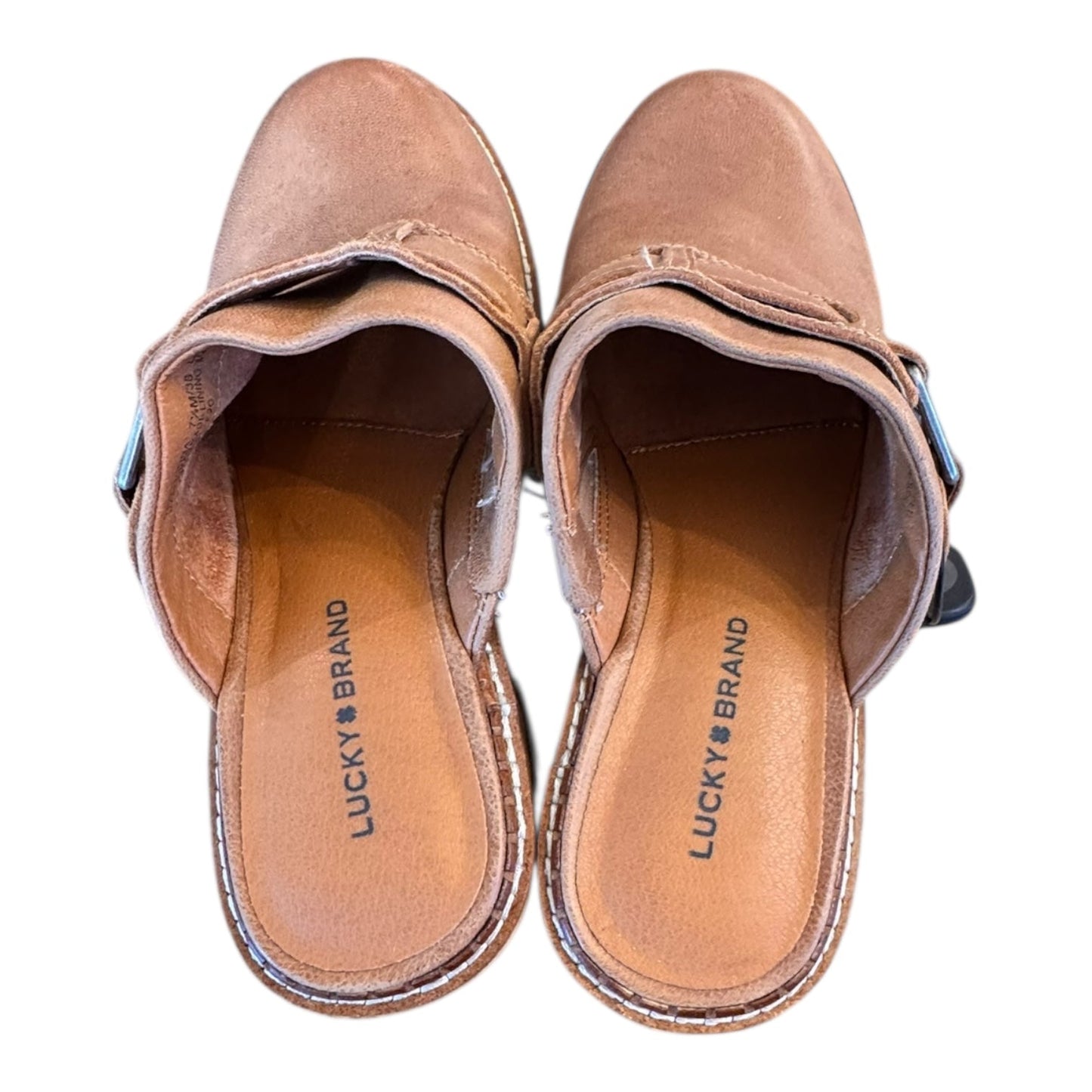 Shoes Heels Block By Lucky Brand In Brown, Size:7.5