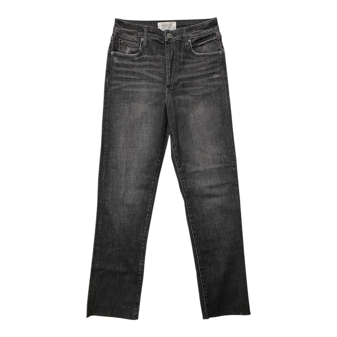 Jeans Straight By Evereve In Black Denim, Size:2