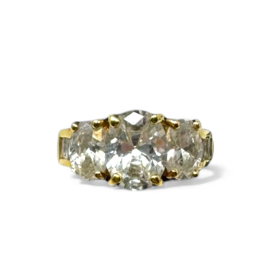 3 Stone CZ Ring Unbranded, Size: 5