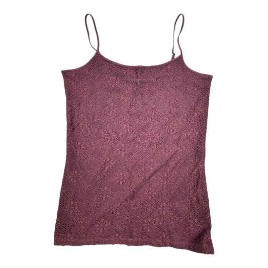 Top Sleeveless By Ann Taylor In Purple, Size:L