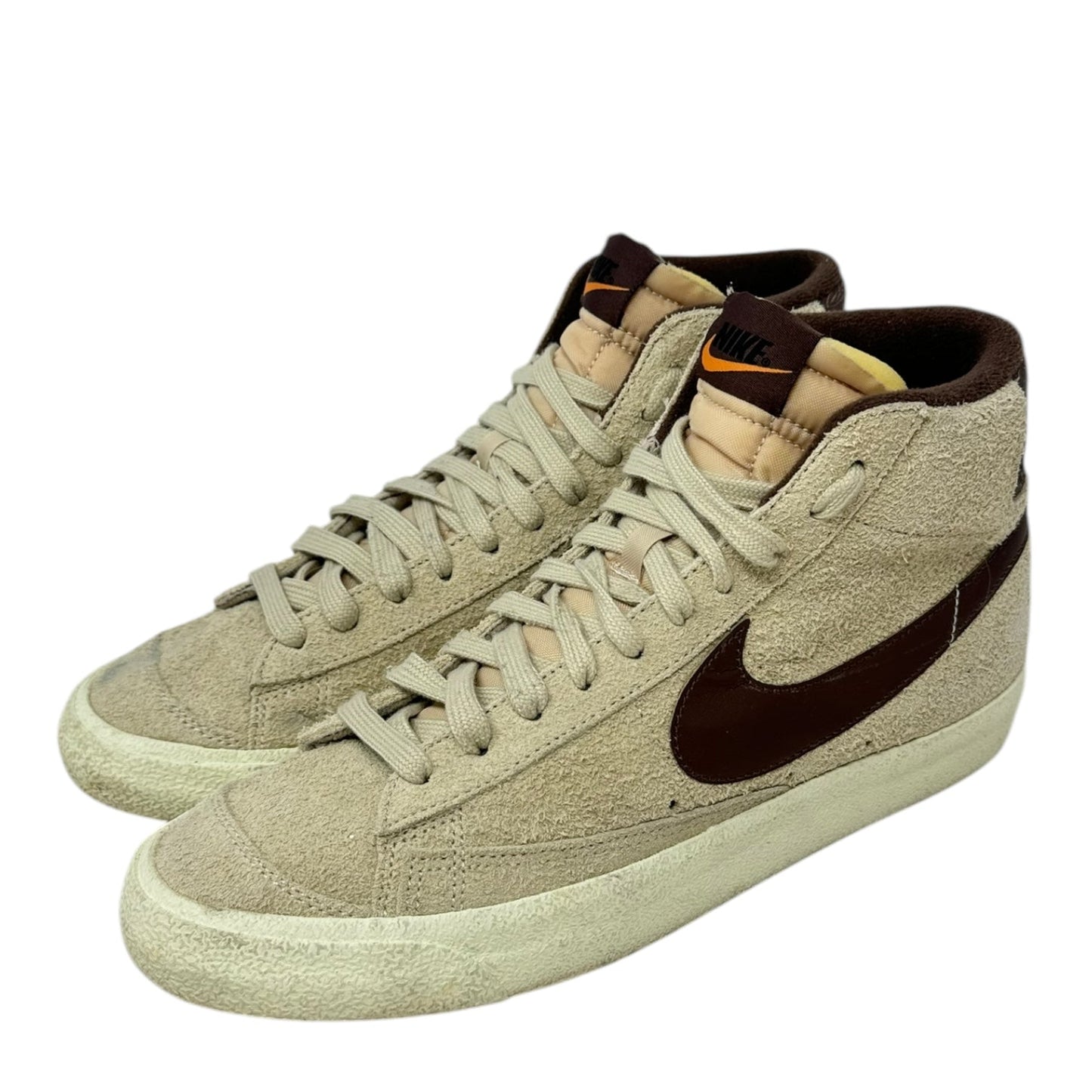 Mid '77 Premium Blazer High Top Sneakers By Nike In Rattan/Light Chocolate Suede, Size: 11