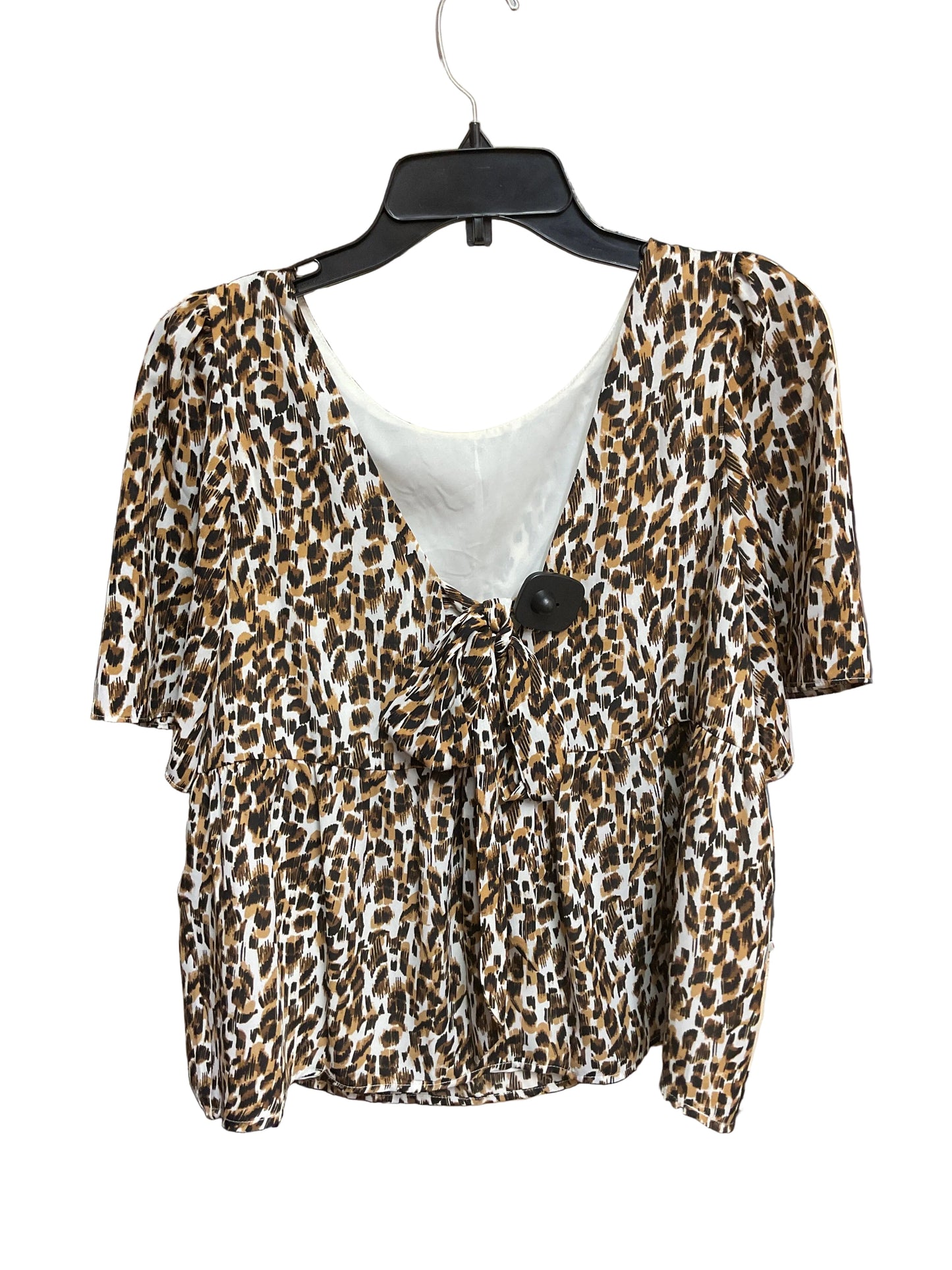 Top Ss By Banana Republic In Animal Print, Size:L