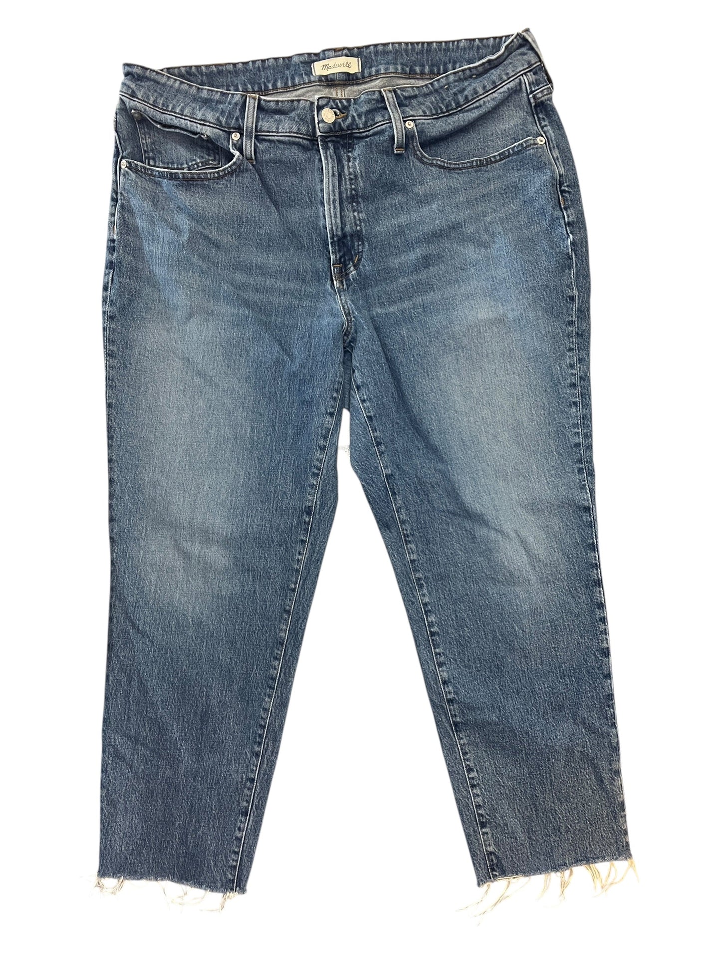 Jeans Straight By Madewell In Blue Denim, Size:16