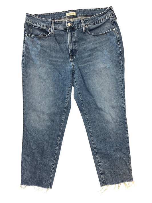 Jeans Straight By Madewell In Blue Denim, Size:16