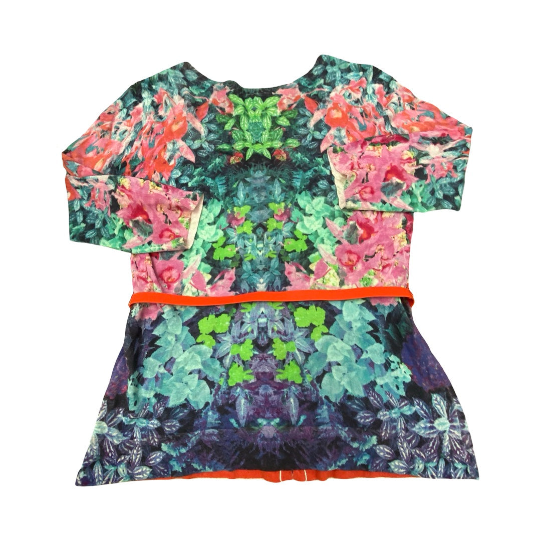 Sweater Cardigan By Nic + Zoe In Floral Print, Size:M