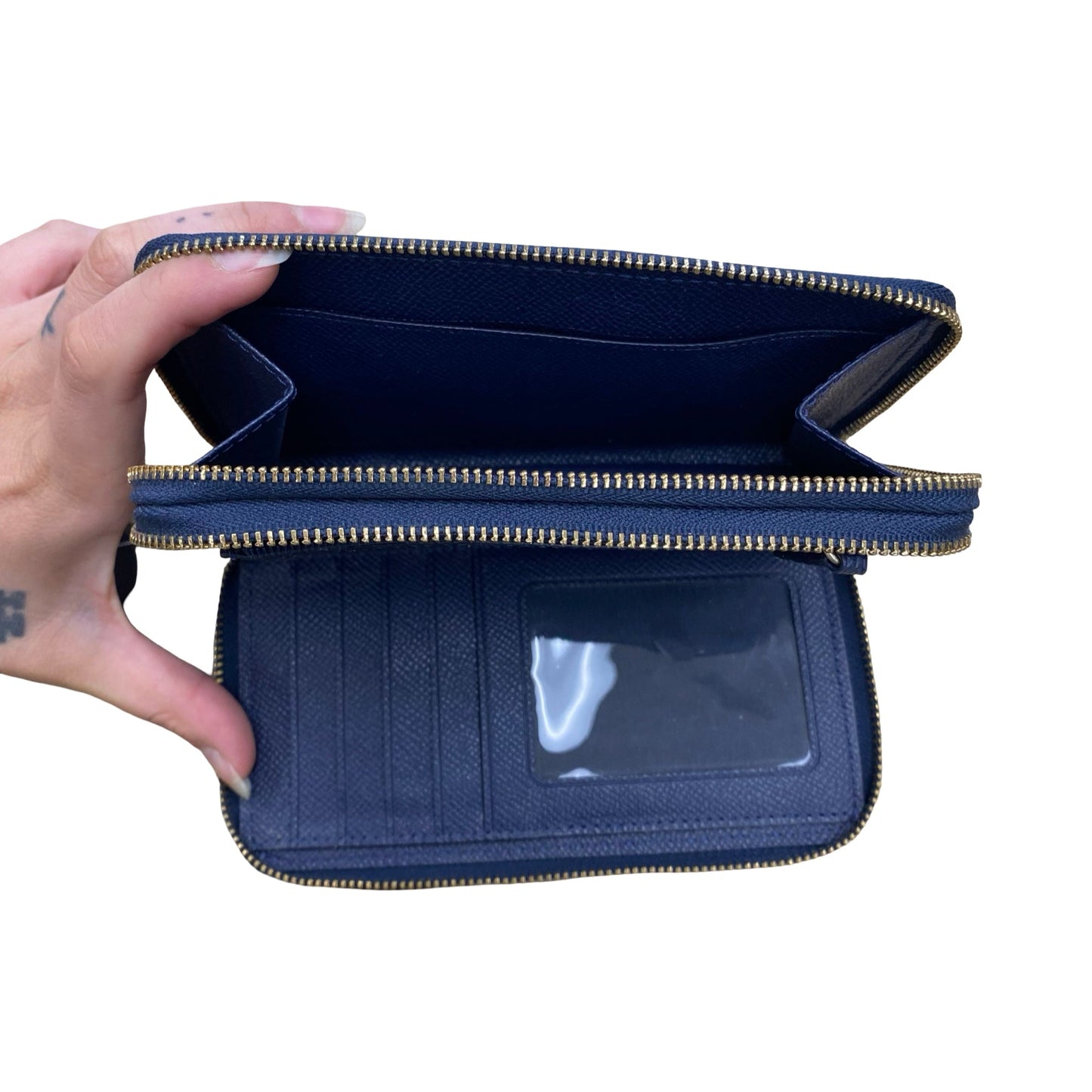 Wallet Designer By Coach In Blue, Size:Medium
