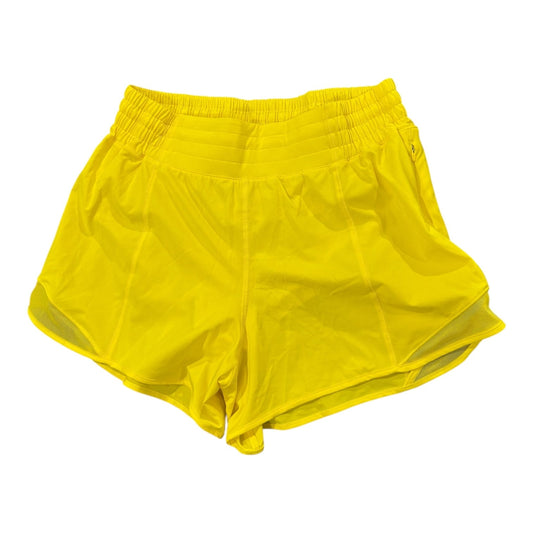 Athletic Shorts By Lululemon In Yellow, Size:8