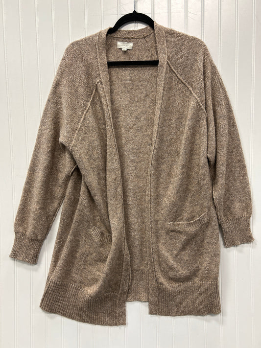 Sweater Cardigan By Lucky Brand In Brown, Size:L