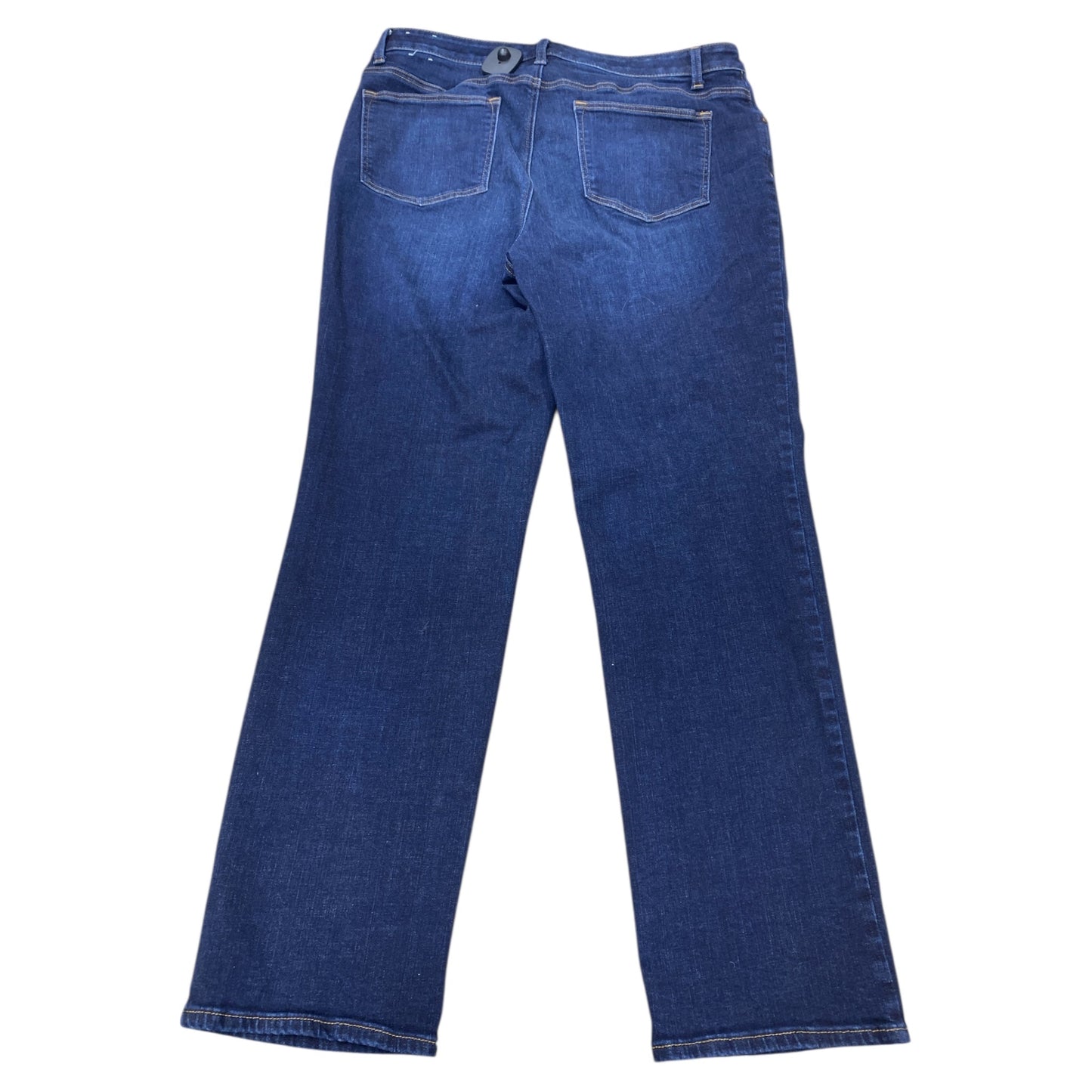 Jeans Straight By Talbots In Blue Denim, Size:14