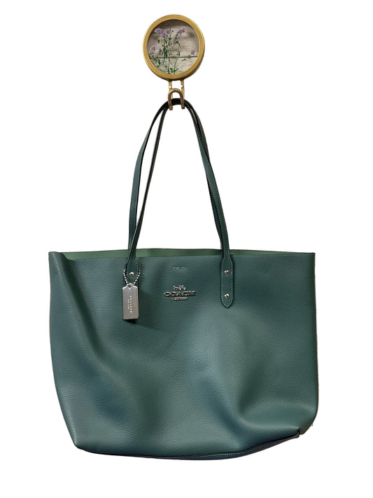 Handbag Designer By Coach In Green, Size:Large