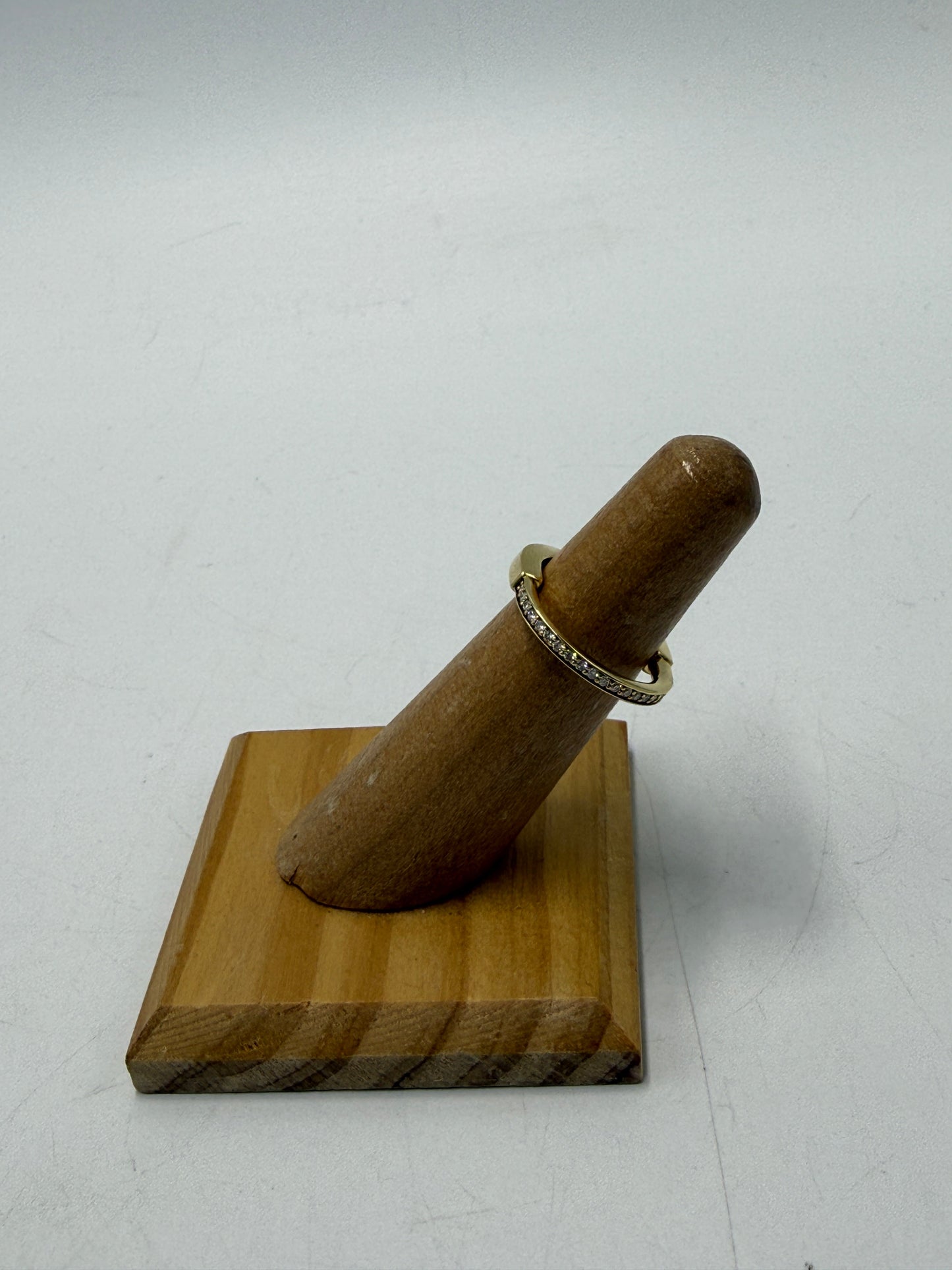 Tiffany & Company 18K & Diamond Lock Luxury Designer Ring, Size 6