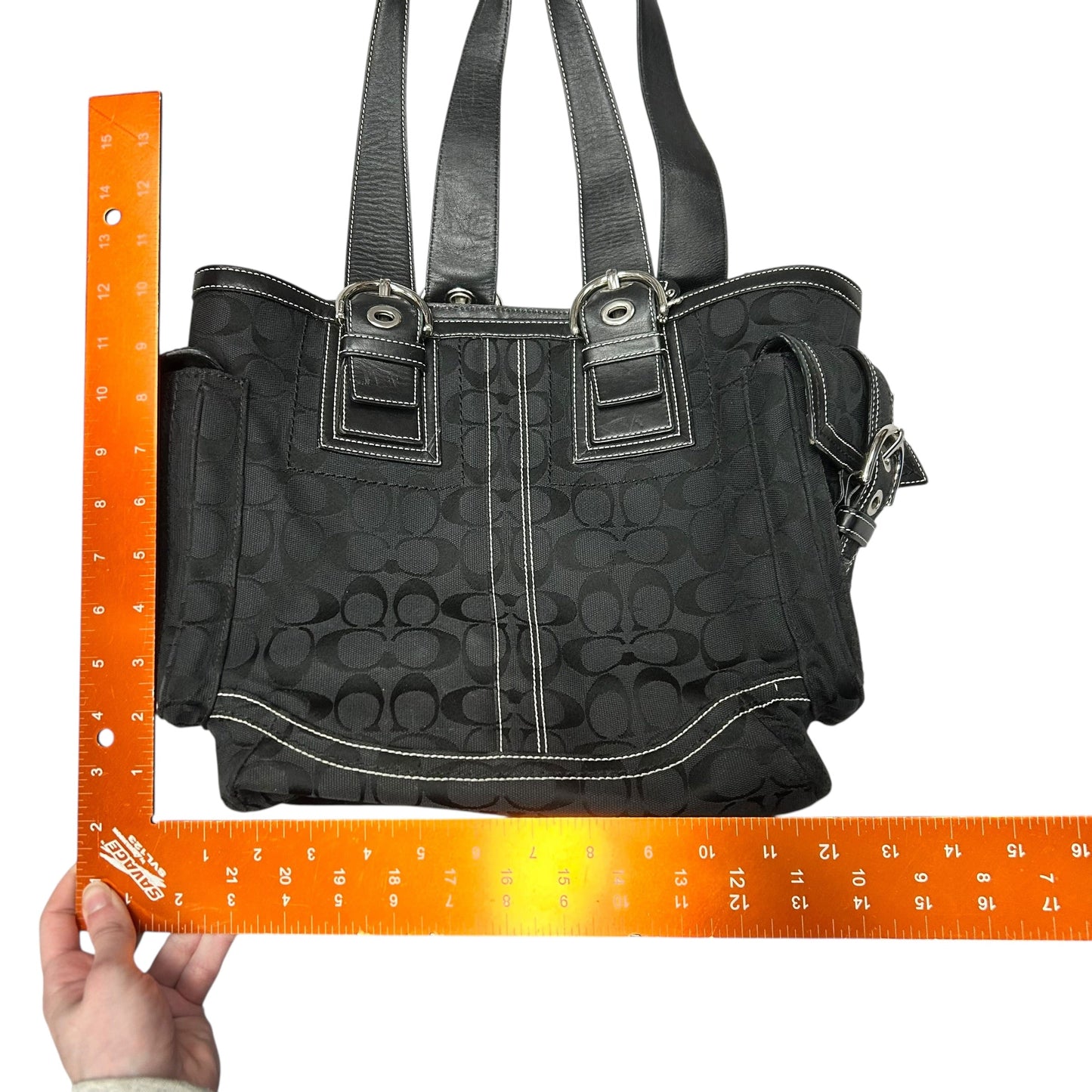 Tote Designer By Coach, Size: Medium