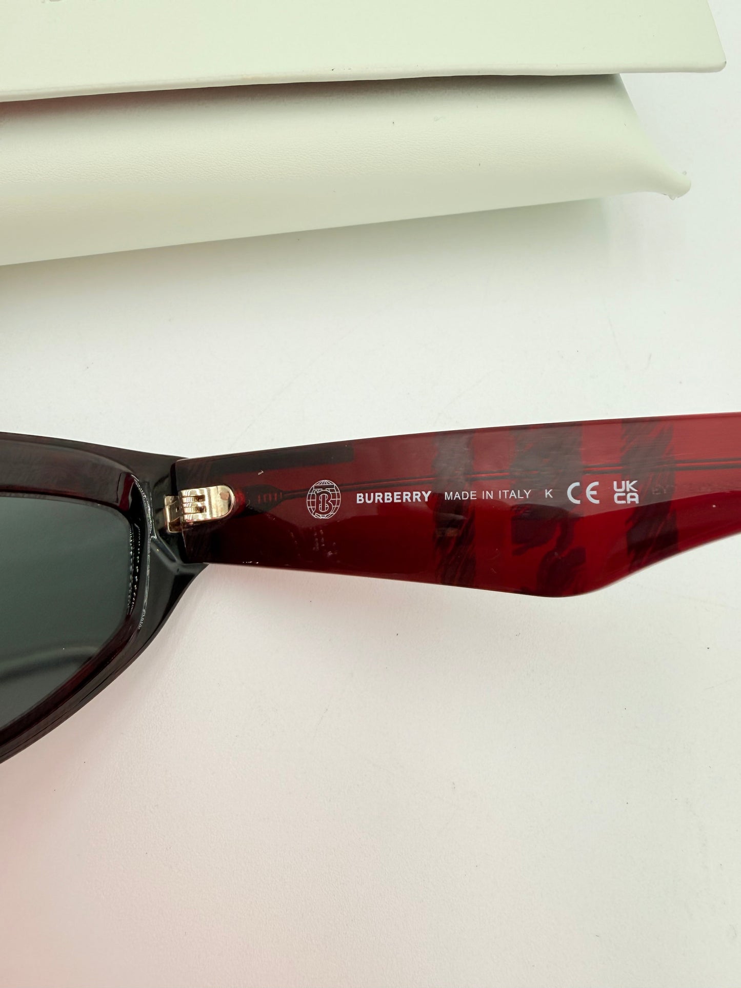 Sunglasses Luxury Designer By Burberry In Maroon