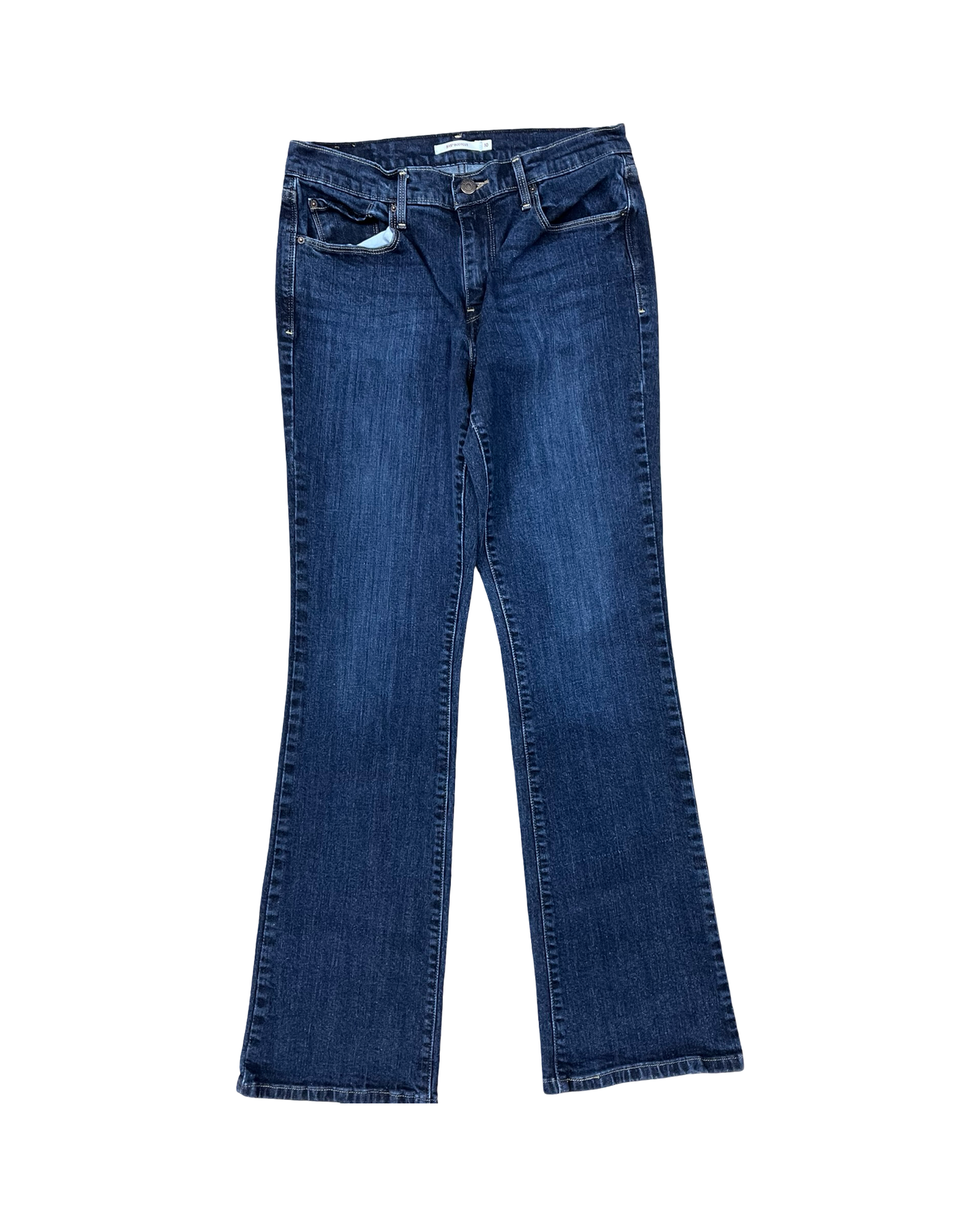 Jeans Boot Cut By Levis In Blue Denim, Size:10