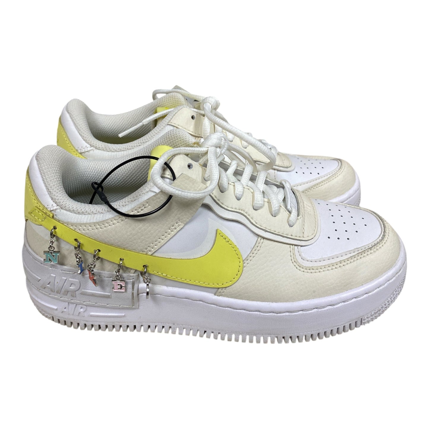 Shoes Sneakers By Nike In White & Yellow, Size:8