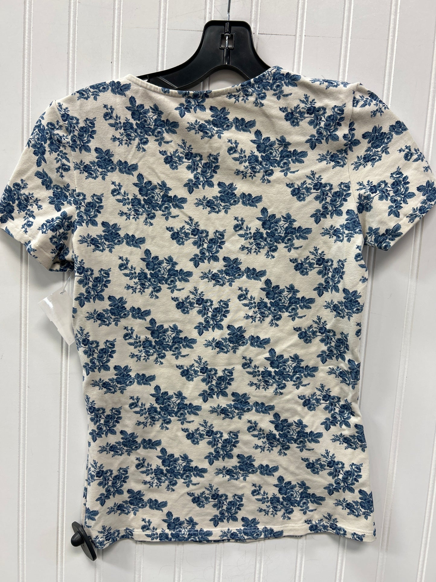 Top Ss Designer By Sezane In Blue & Cream, Size:S