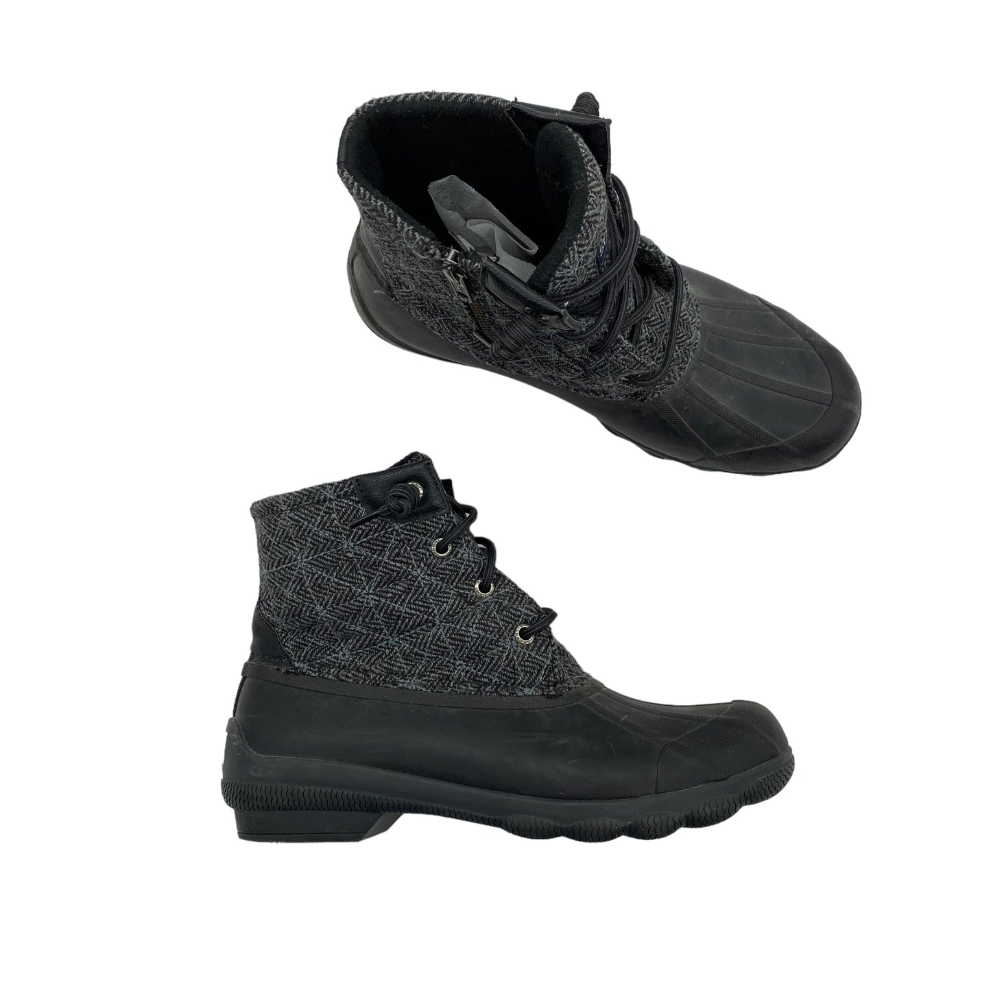 BLACK BOOTS RAIN by SPERRY Size:7.5