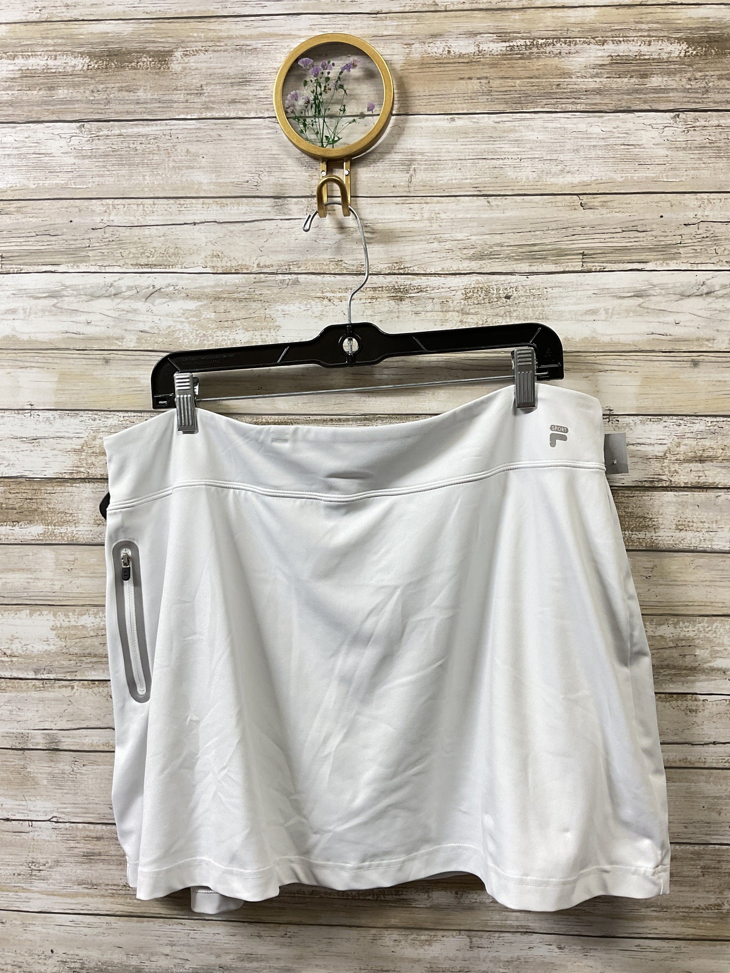 Athletic Skort By Fila In White, Size:Xxxl