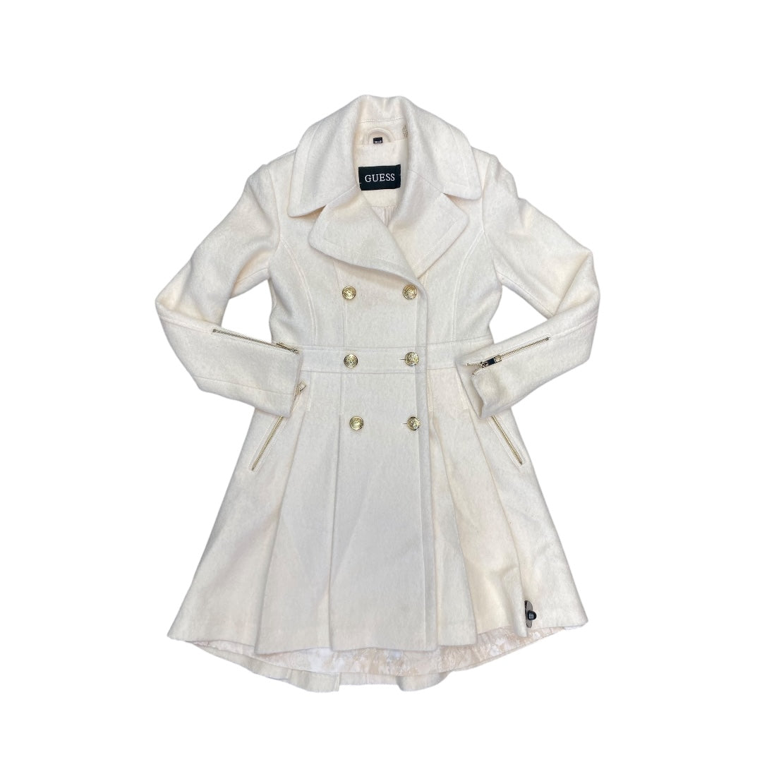 Coat Peacoat By Guess In Cream, Size:S