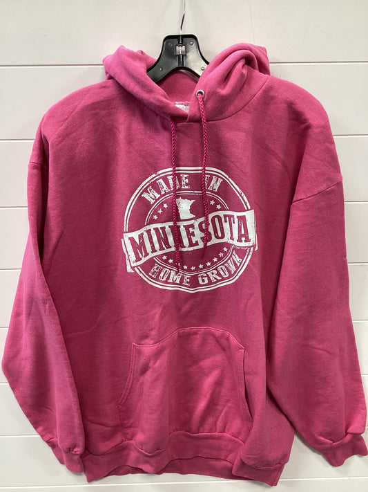 Sweatshirt Hoodie By Clothes Mentor In Pink, Size:L
