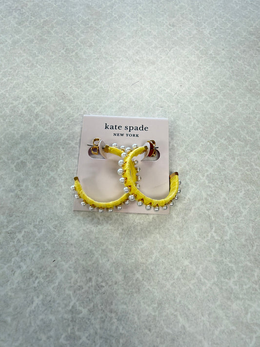 Earrings Designer By Kate Spade In Yellow