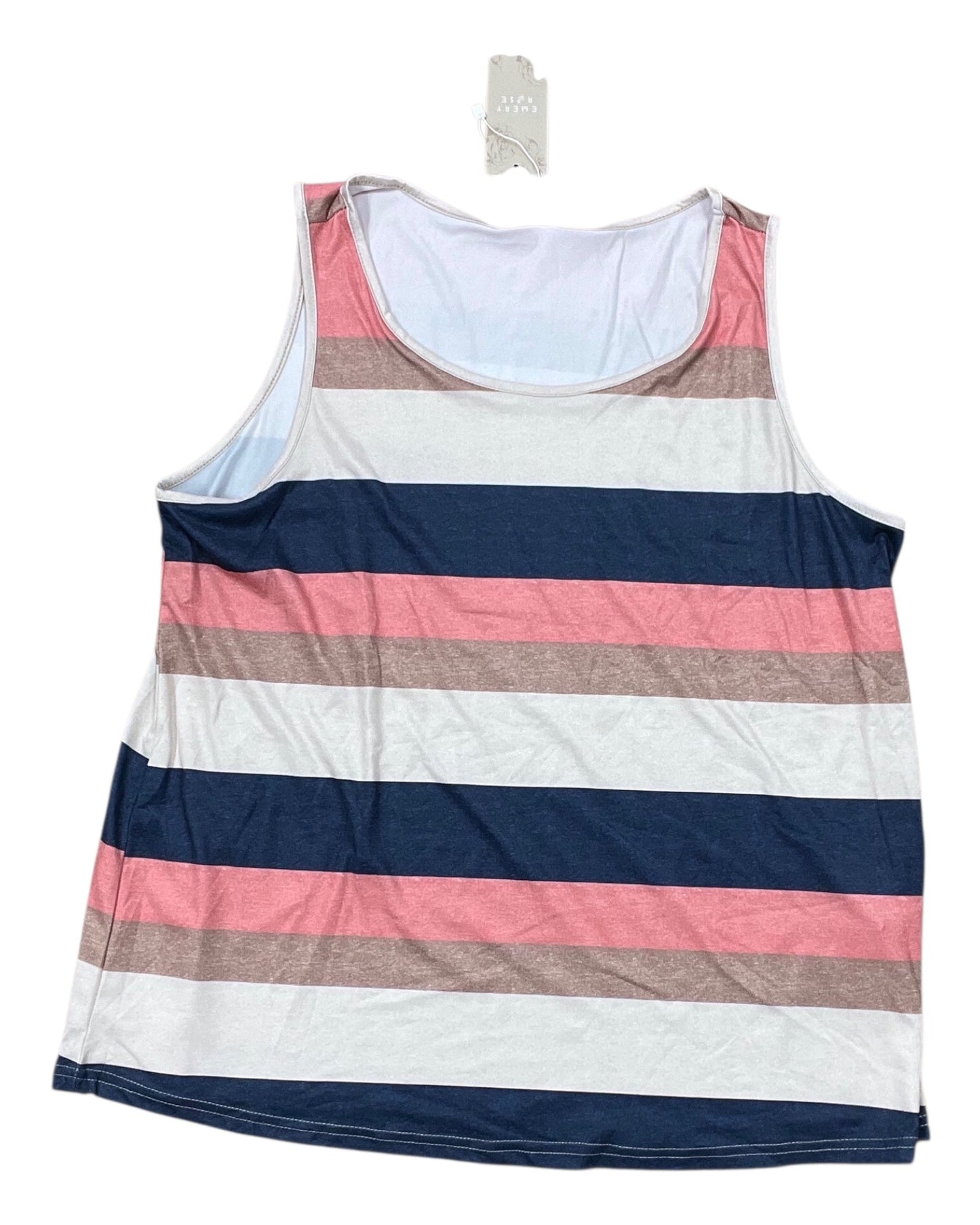 Tank Top By Emery Rose In Tan, Size:1X