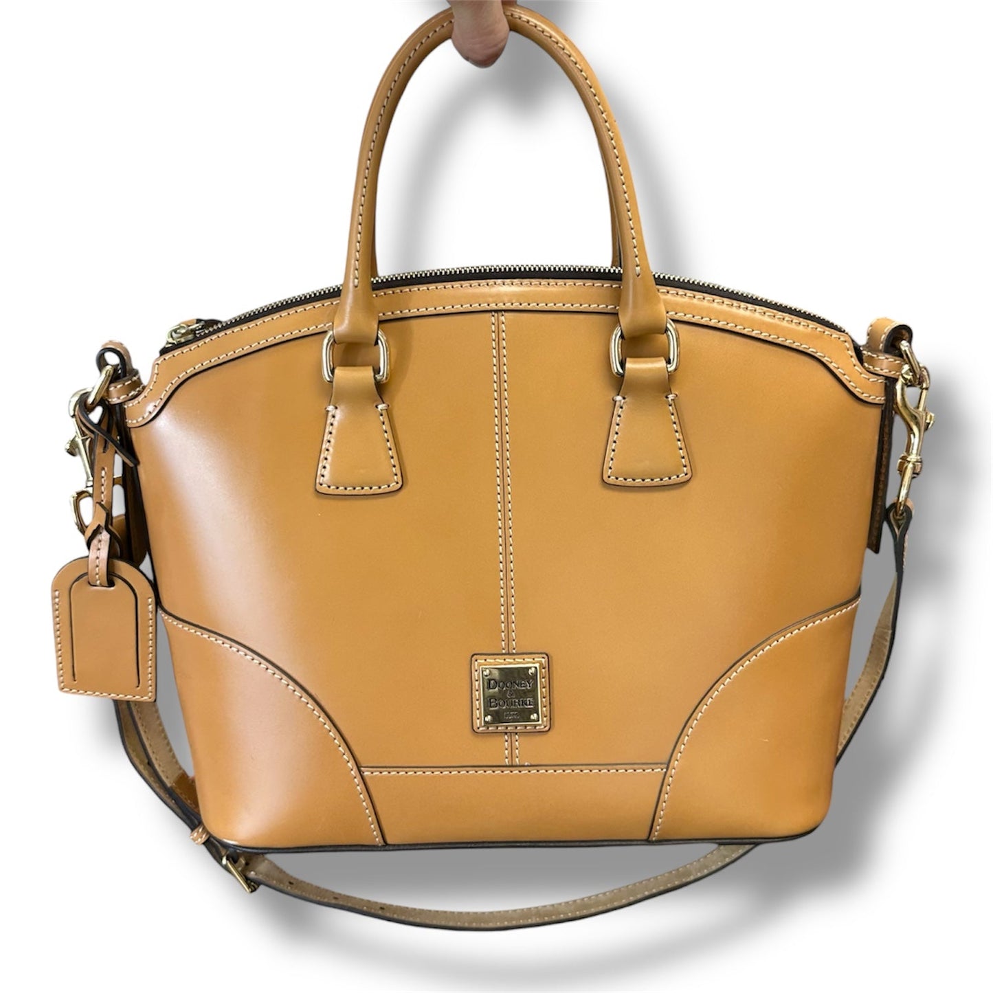 Domed Satchel Handbag Designer By Dooney And Bourke, Size: Medium