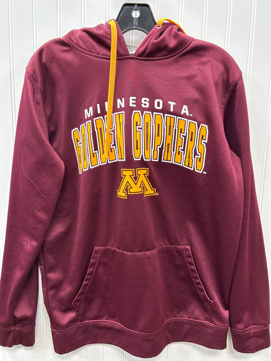 Athletic Sweatshirt Hoodie By Clothes Mentor In Maroon, Size:M