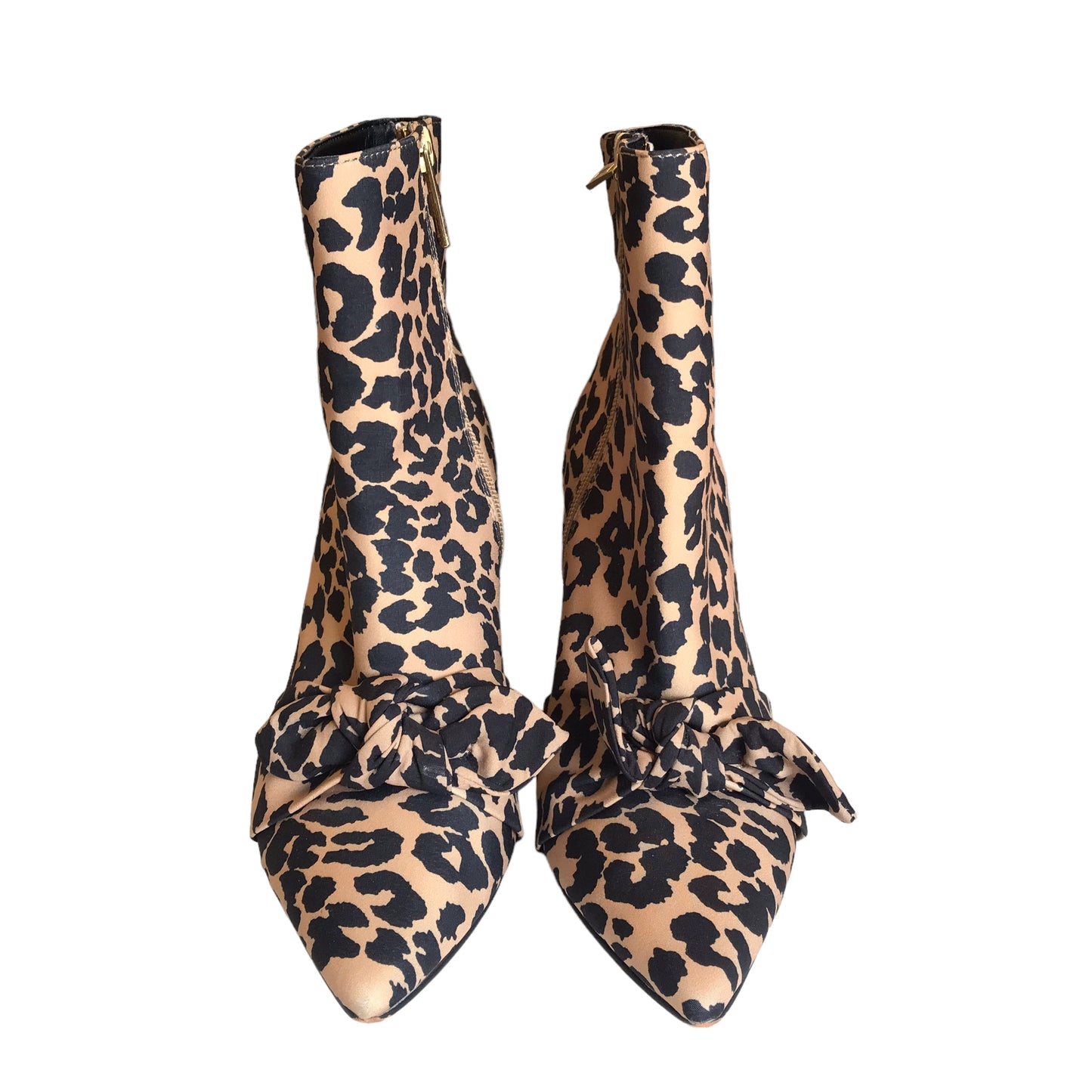 ANIMAL PRINT BOOTS ANKLE HEELS by ISAAC MIZRAHI Size:7.5