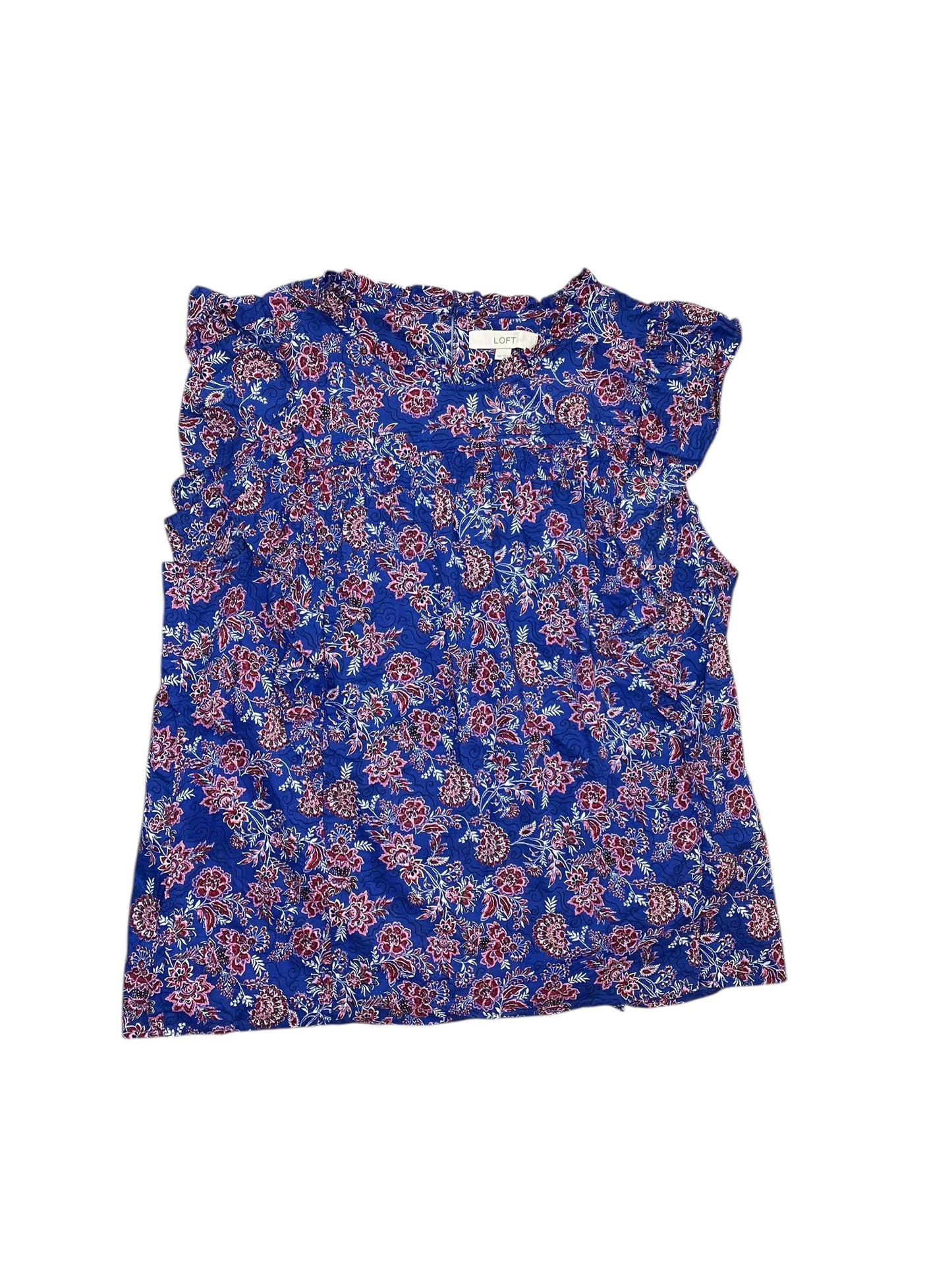 Top Sleeveless By Loft In Blue, Size:Xxl
