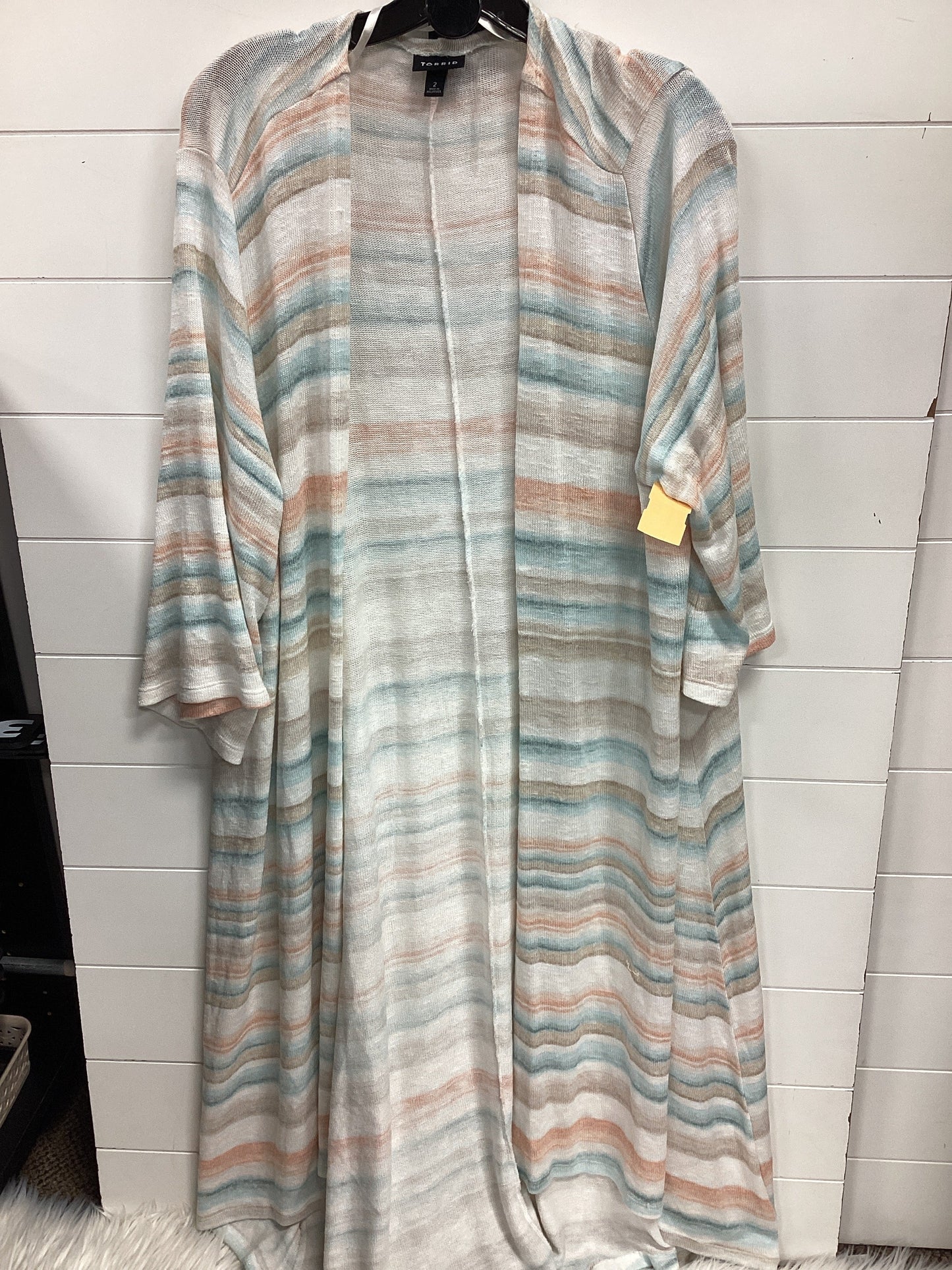 Sweater Cardigan By Torrid In White, Size:2X