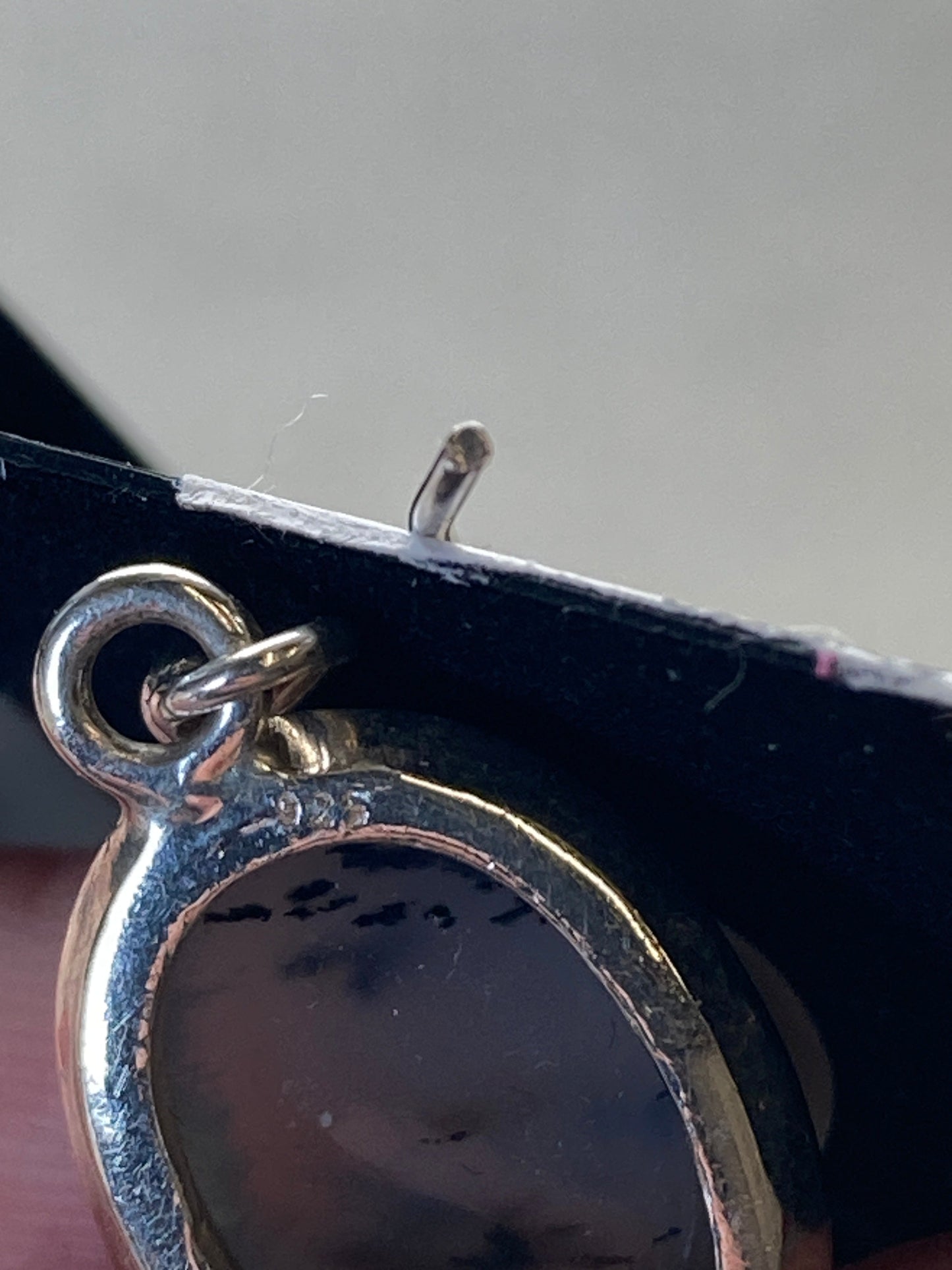 Earrings Sterling Silver In Grey & White