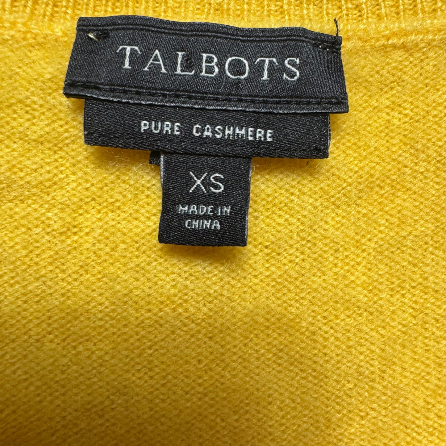 Sweater Cashmere By Talbots In Yellow, Size: Xs