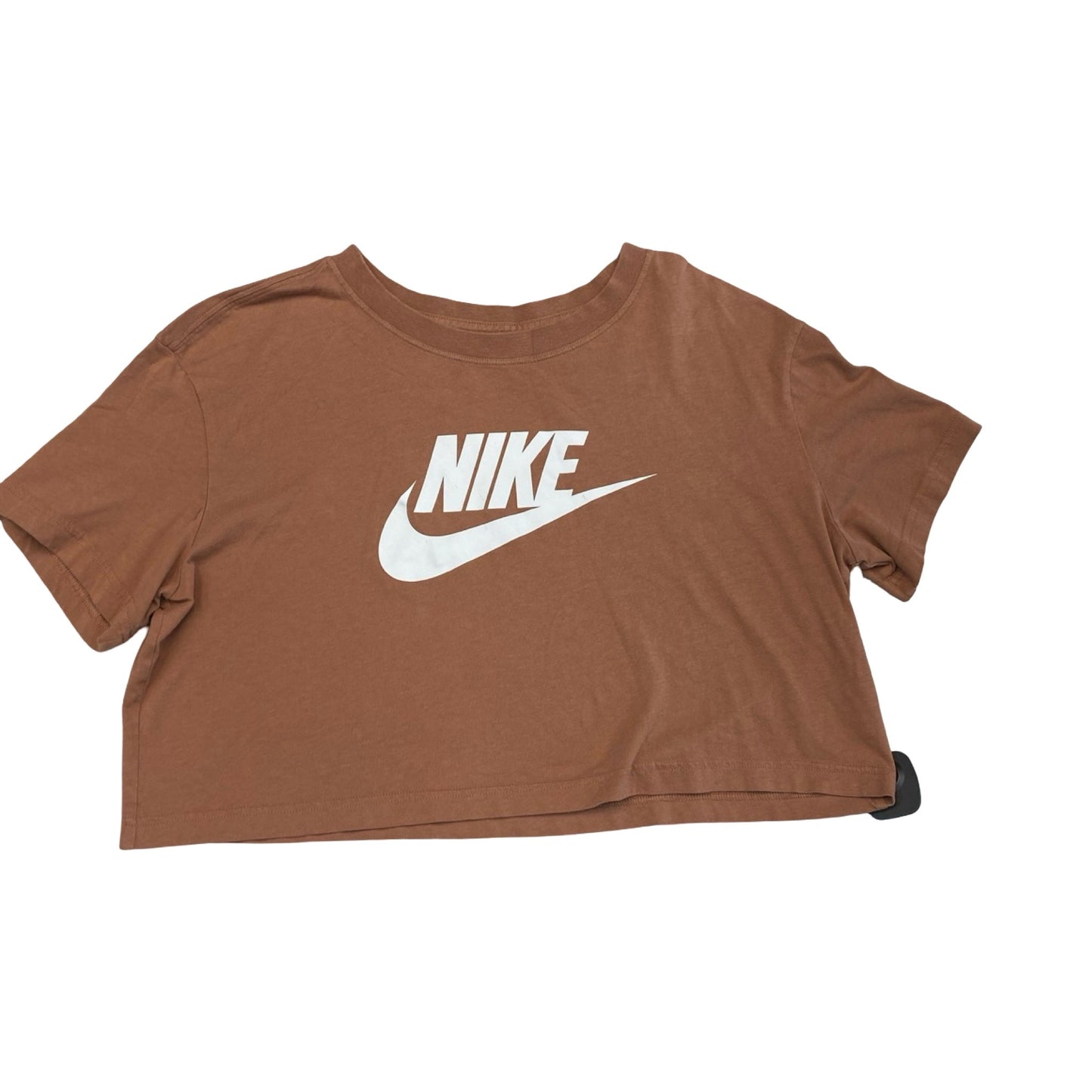 Athletic Top Ss By Nike In Brown, Size:M