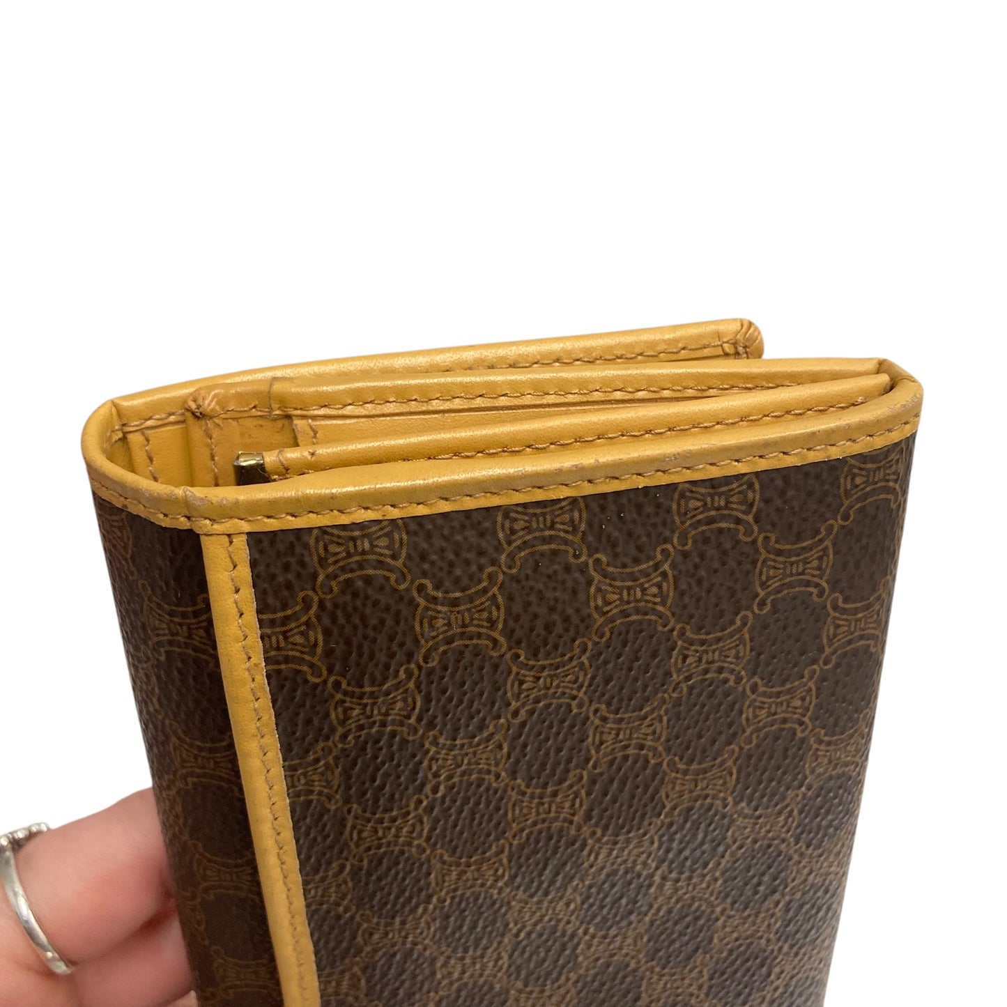 Wallet Luxury Designer By Celine In Brown & Tan, Size:Large