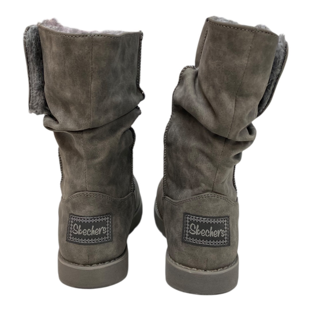 Boots Snow By Skechers In Grey, Size:8.5