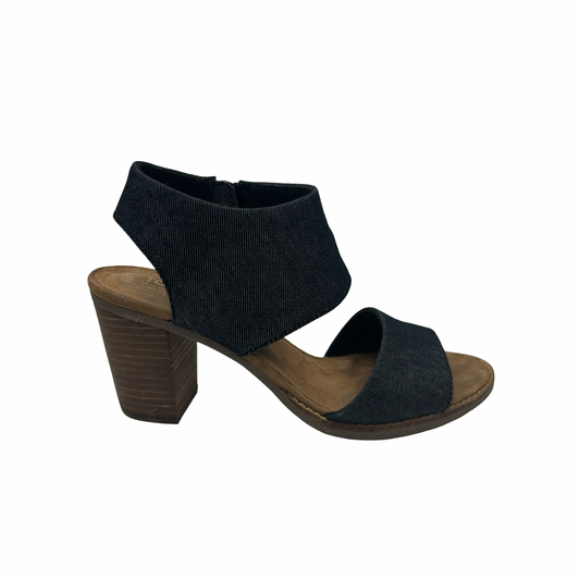 Sandals Heels Block By Toms In Blue, Size:8.5