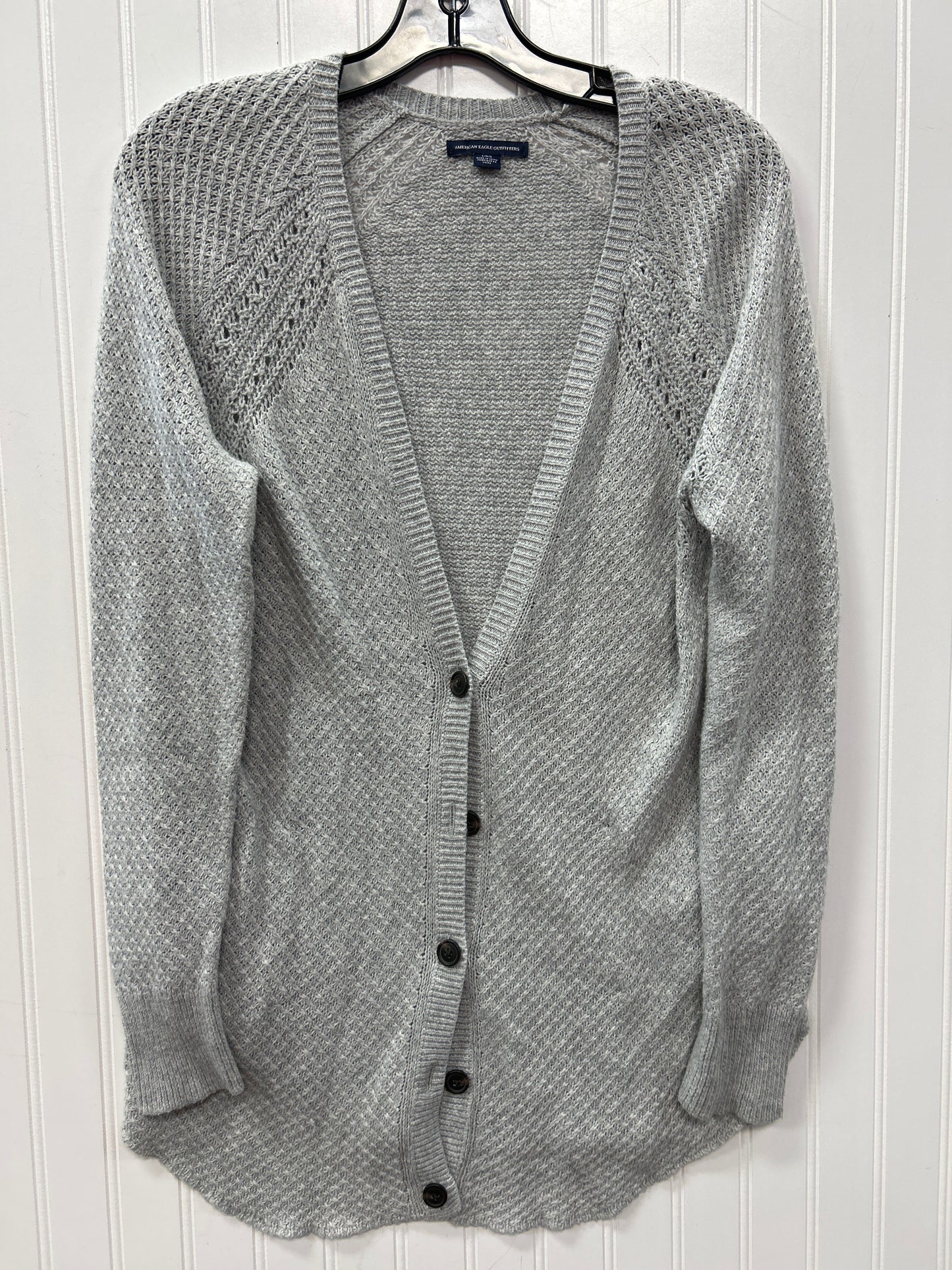 Cardigan By American Eagle In Grey, Size:L