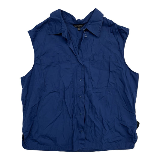 Top Sleeveless By Banana Republic In Navy, Size:1X