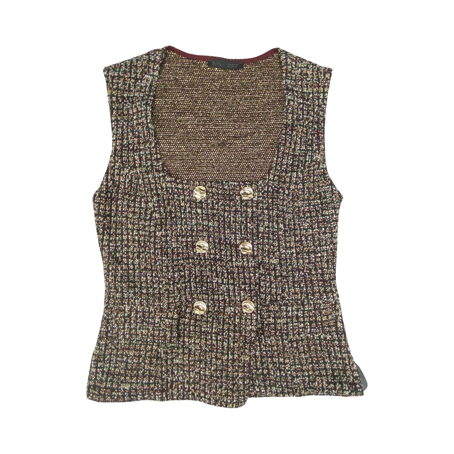 Vest Sweater By Zara In Multi, Size:M