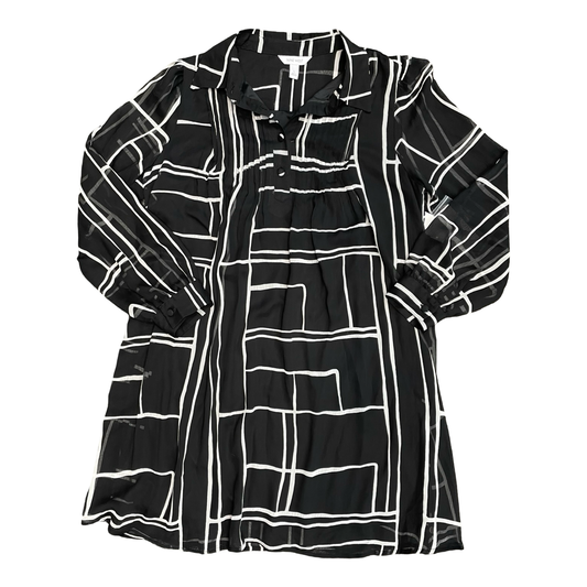 Dress Casual Midi By Nine West In Black & White, Size:L
