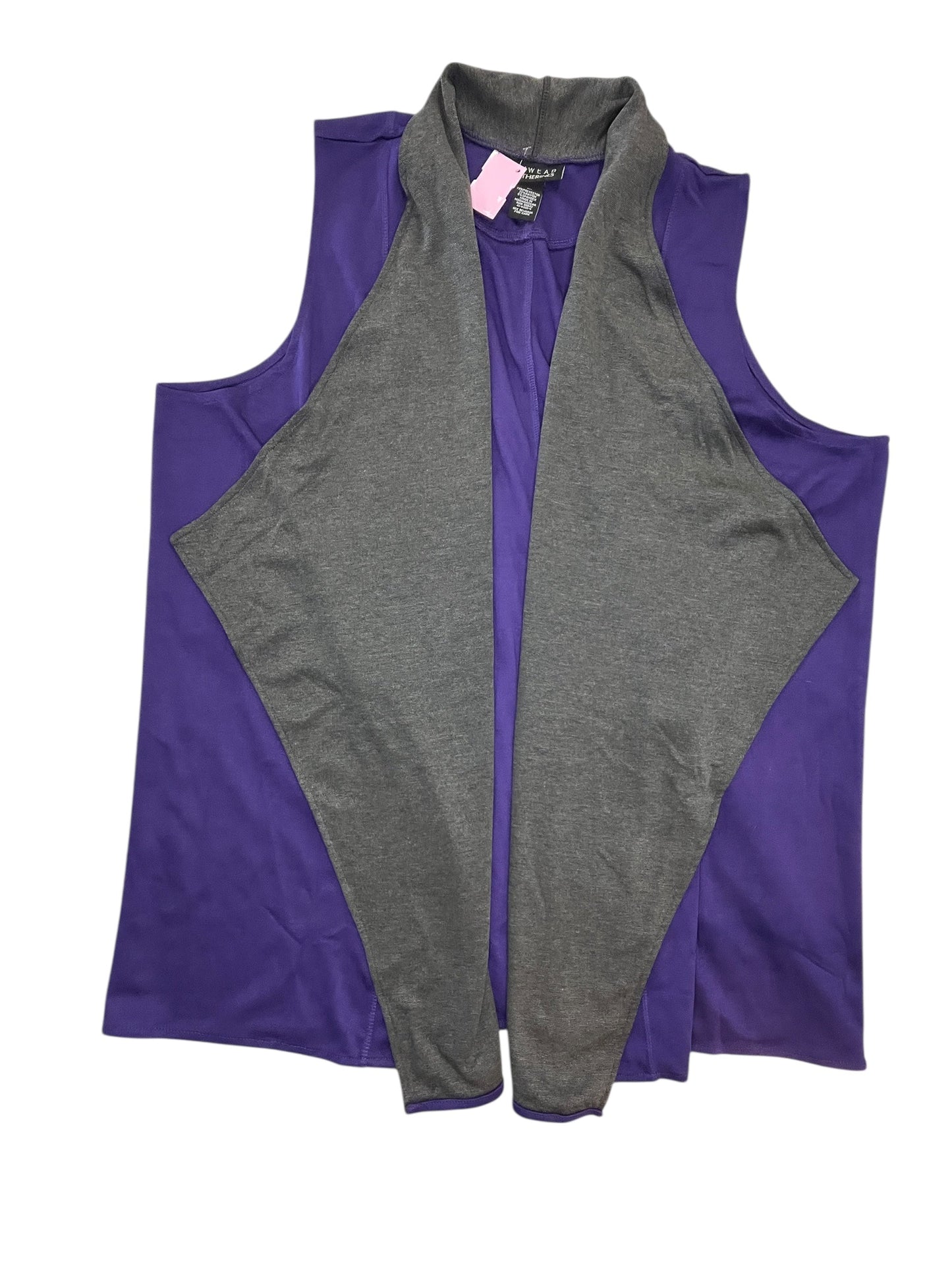 Vest Other By Jessica London In Purple, Size:3X