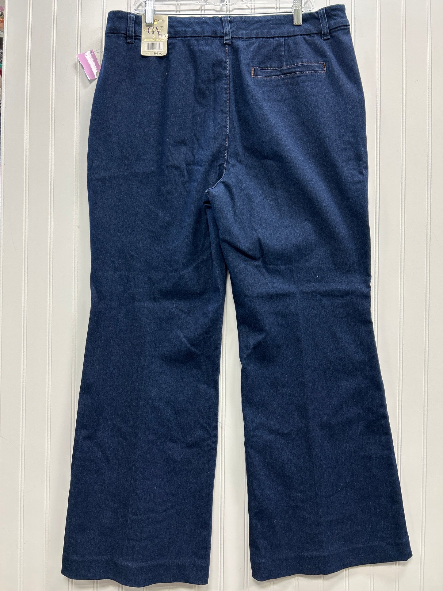 Jeans Wide Leg By Gloria Vanderbilt In Blue Denim, Size:18