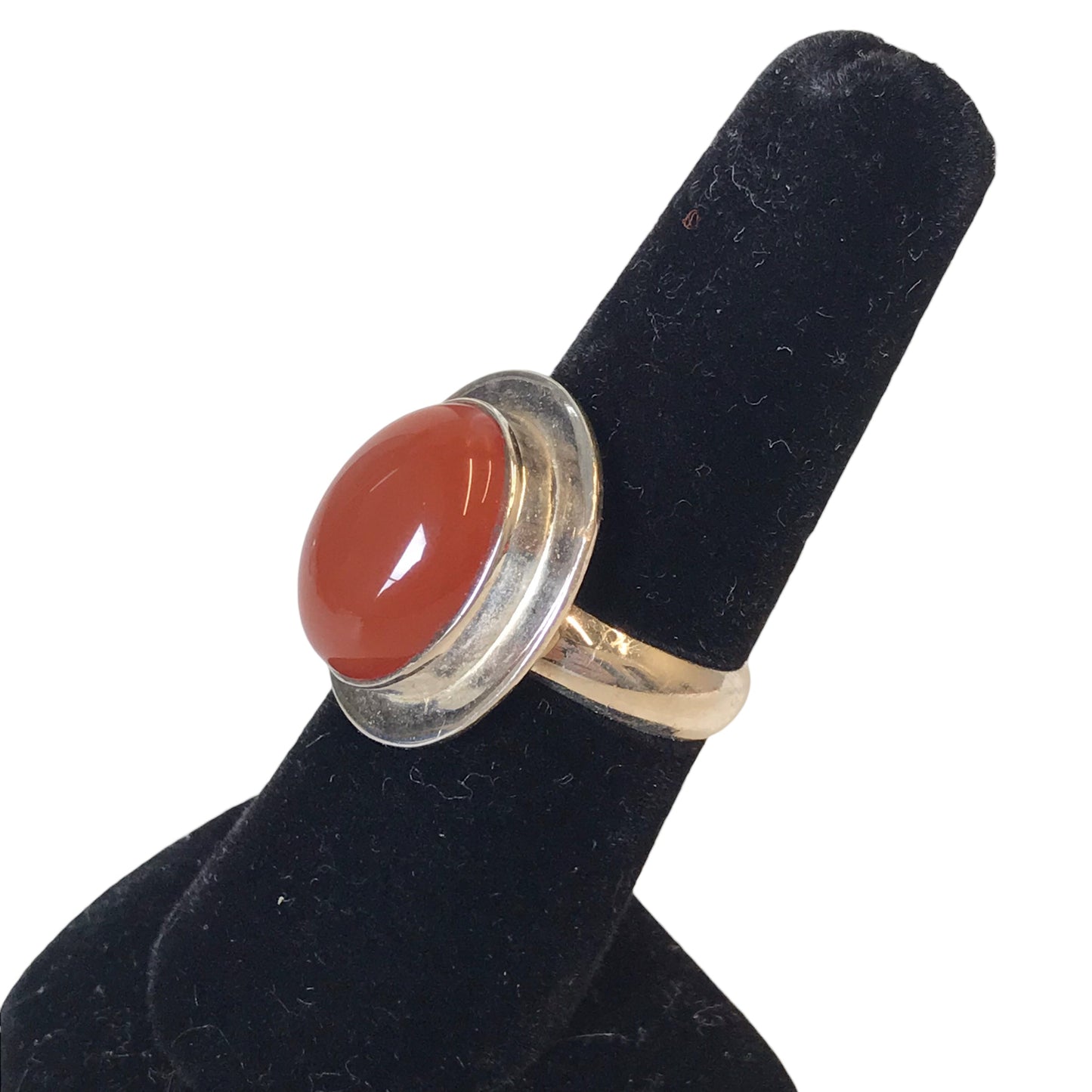 Ring Band In Orange & Silver