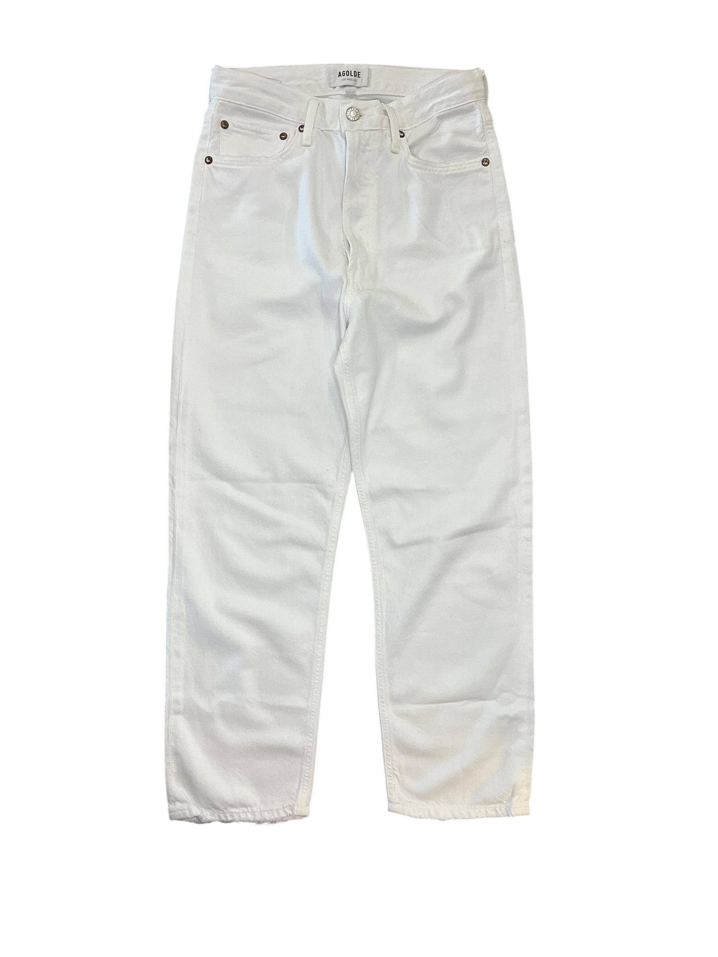 Jeans Straight By Agolde In White, Size:Xxs