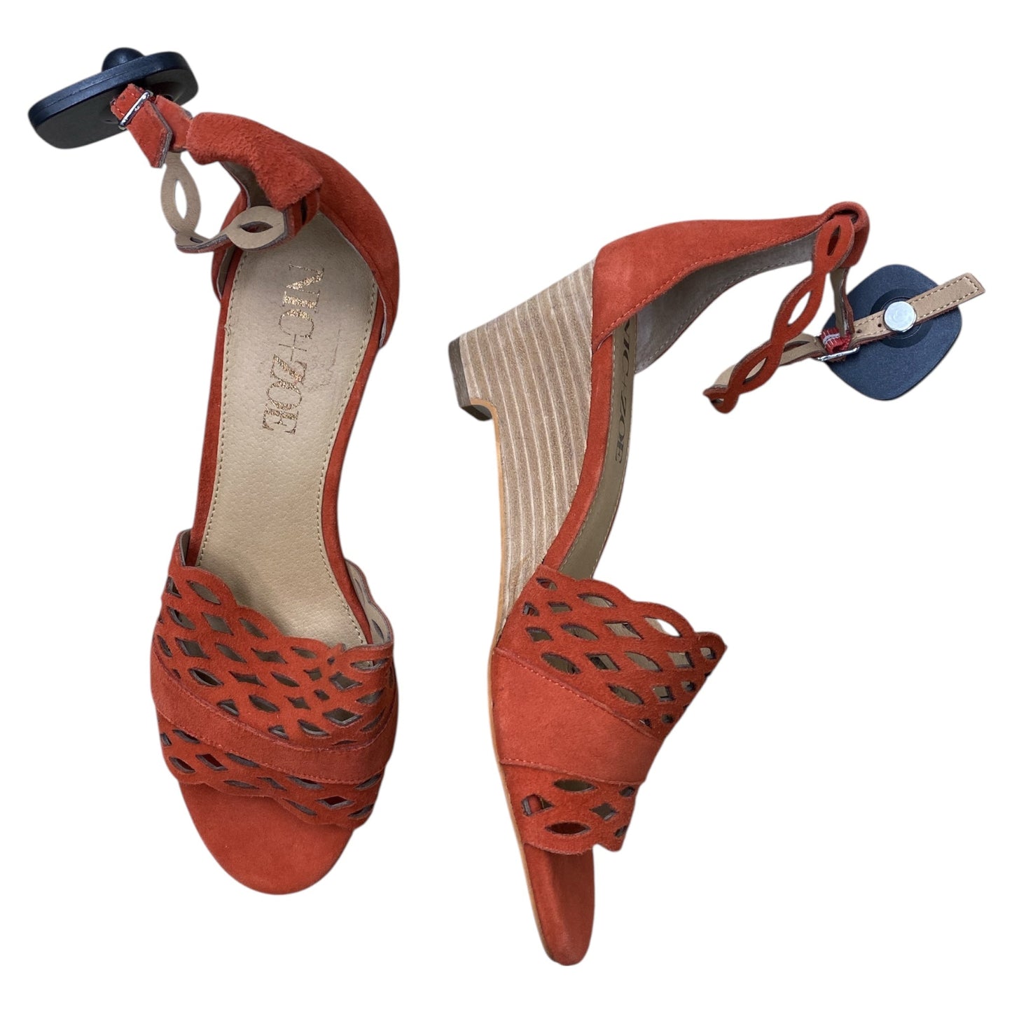 Sandals Heels Wedge By Nic + Zoe In Red, Size:7