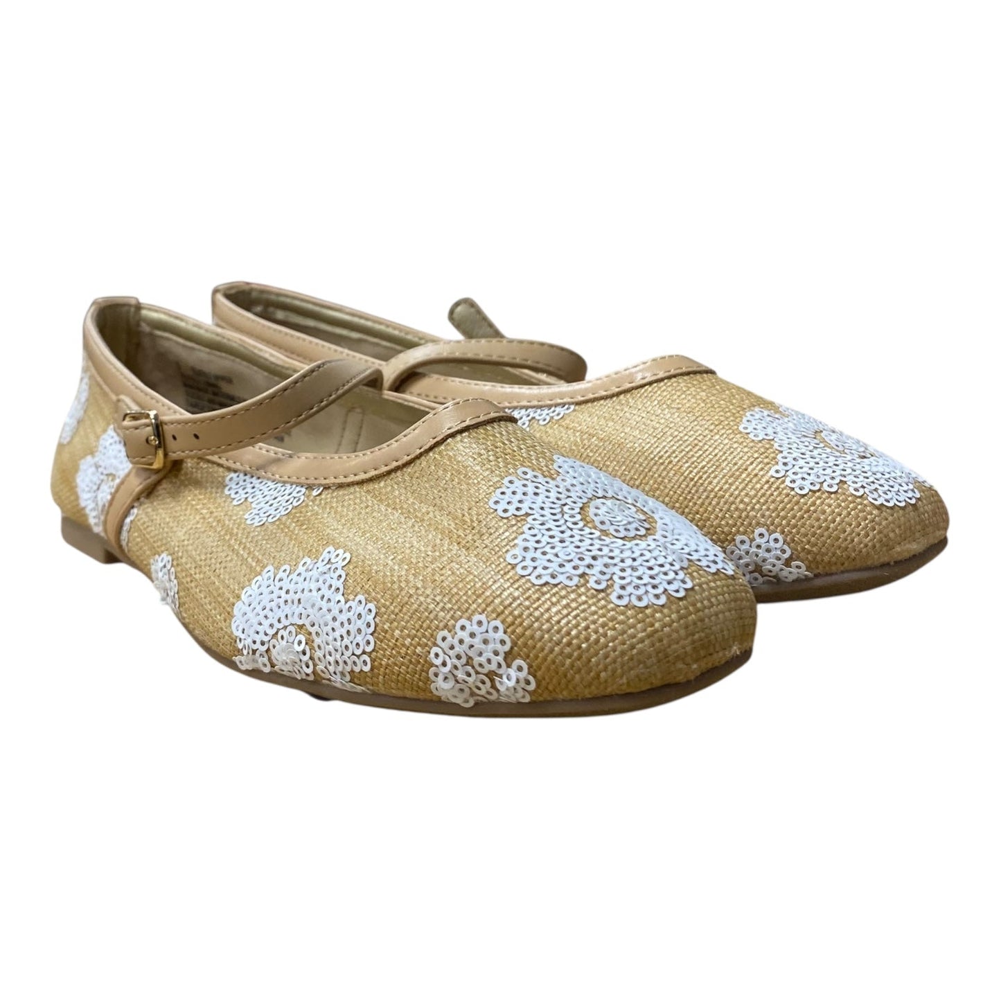 Shoes Flats By A New Day In Tan & White, Size:6
