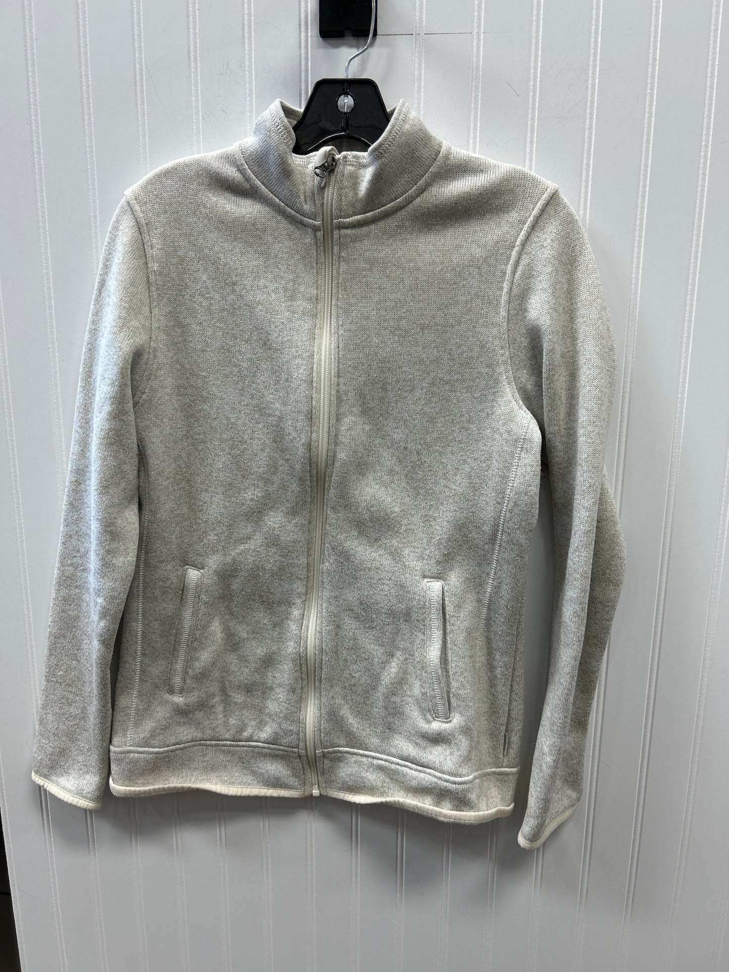 Jacket Fleece By Eddie Bauer In Cream, Size:M