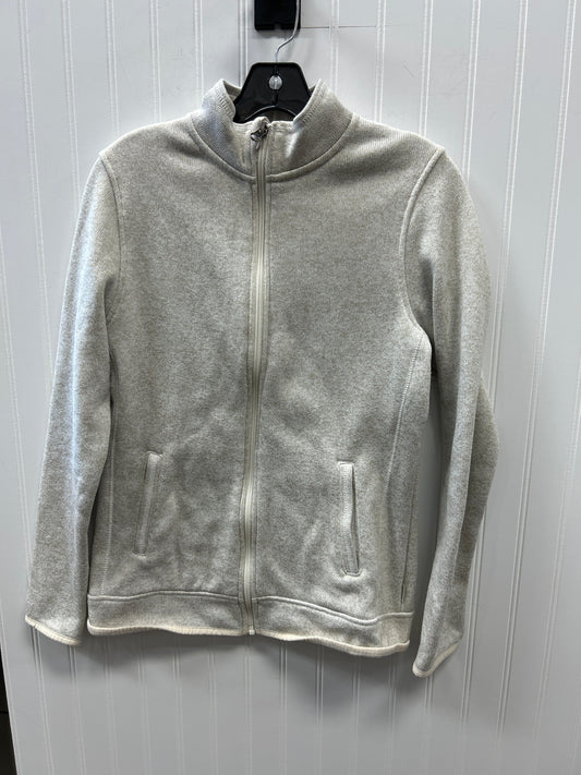 Jacket Fleece By Eddie Bauer In Cream, Size:M